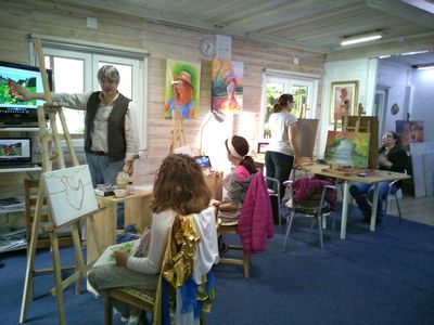 Peinture de portrait acrylique