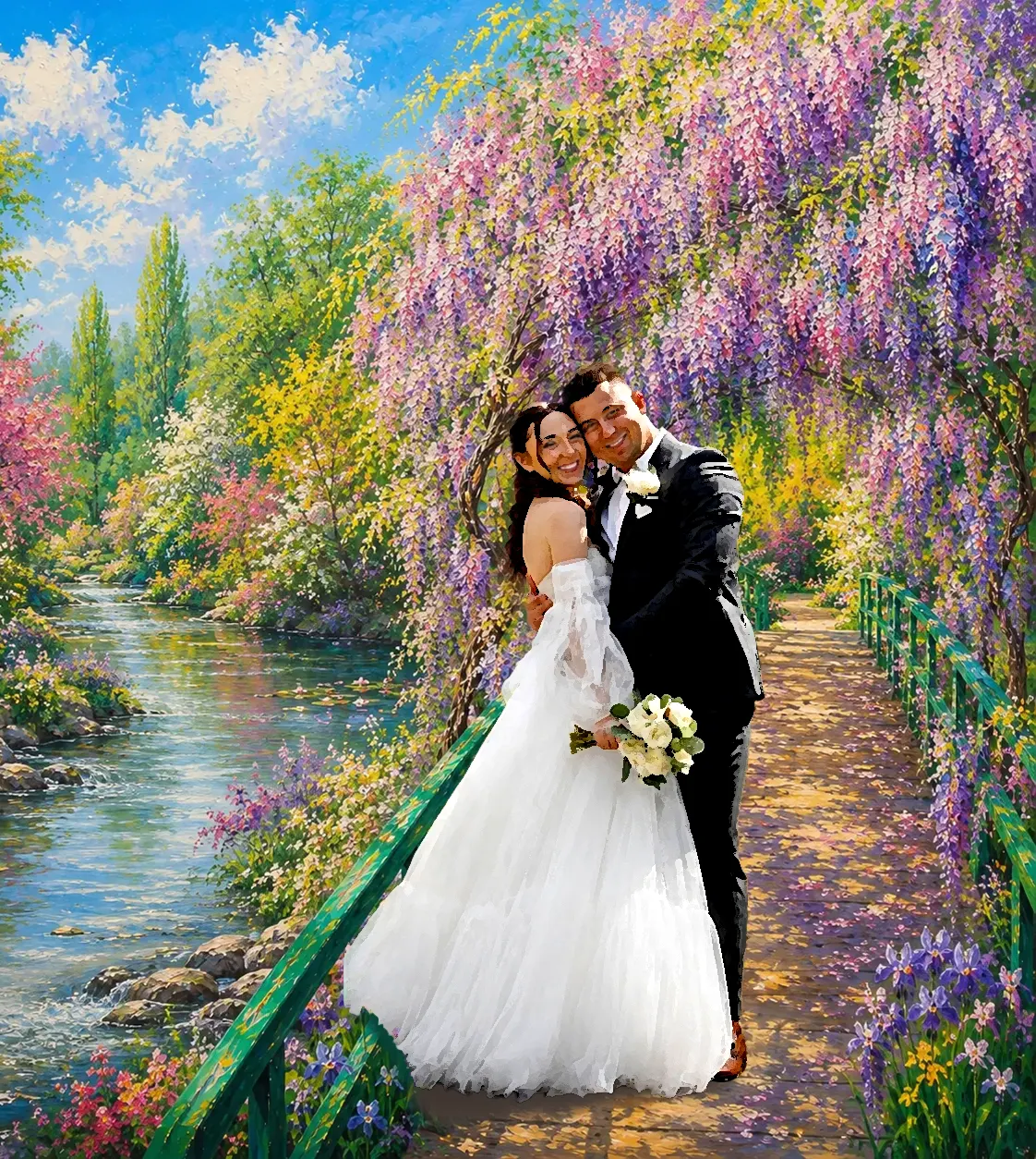 Décor avec le couple peint