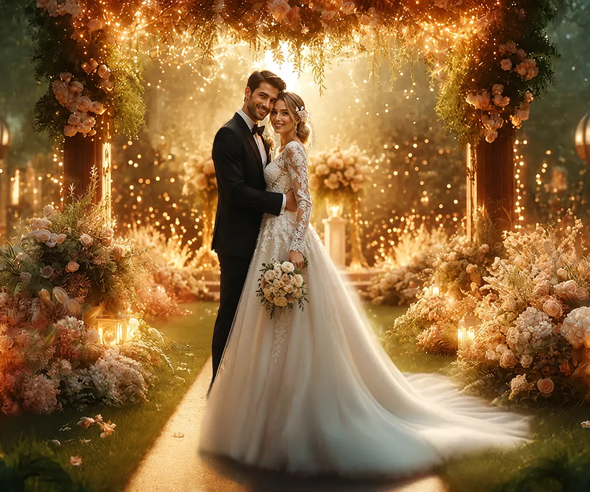 Décor avec le couple peint