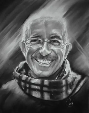 Portrait au fusain semi-réaliste